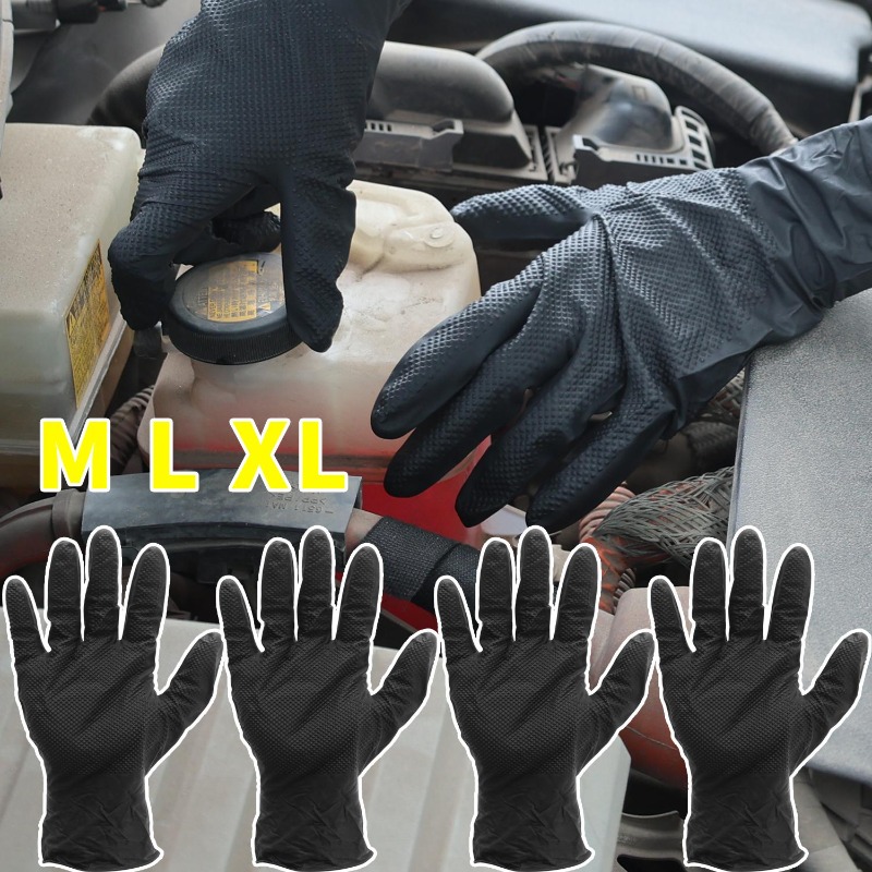 Disposable Gloves Nitrile - 1/3 Pairs Car Black Nitrile Gloves