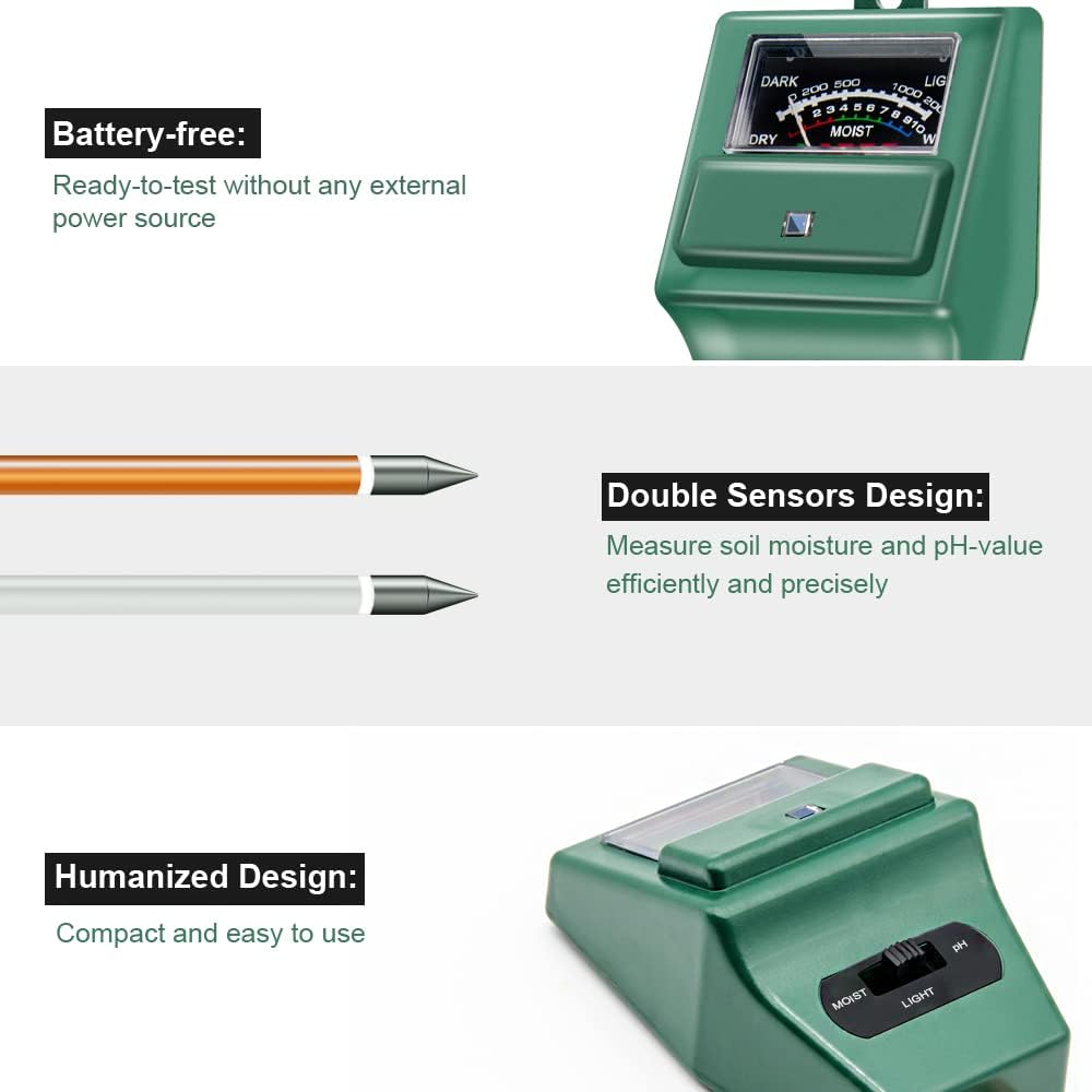 Soil pH Meter, MS02 3-in-1 Soi - Ph Meter 评论和价格