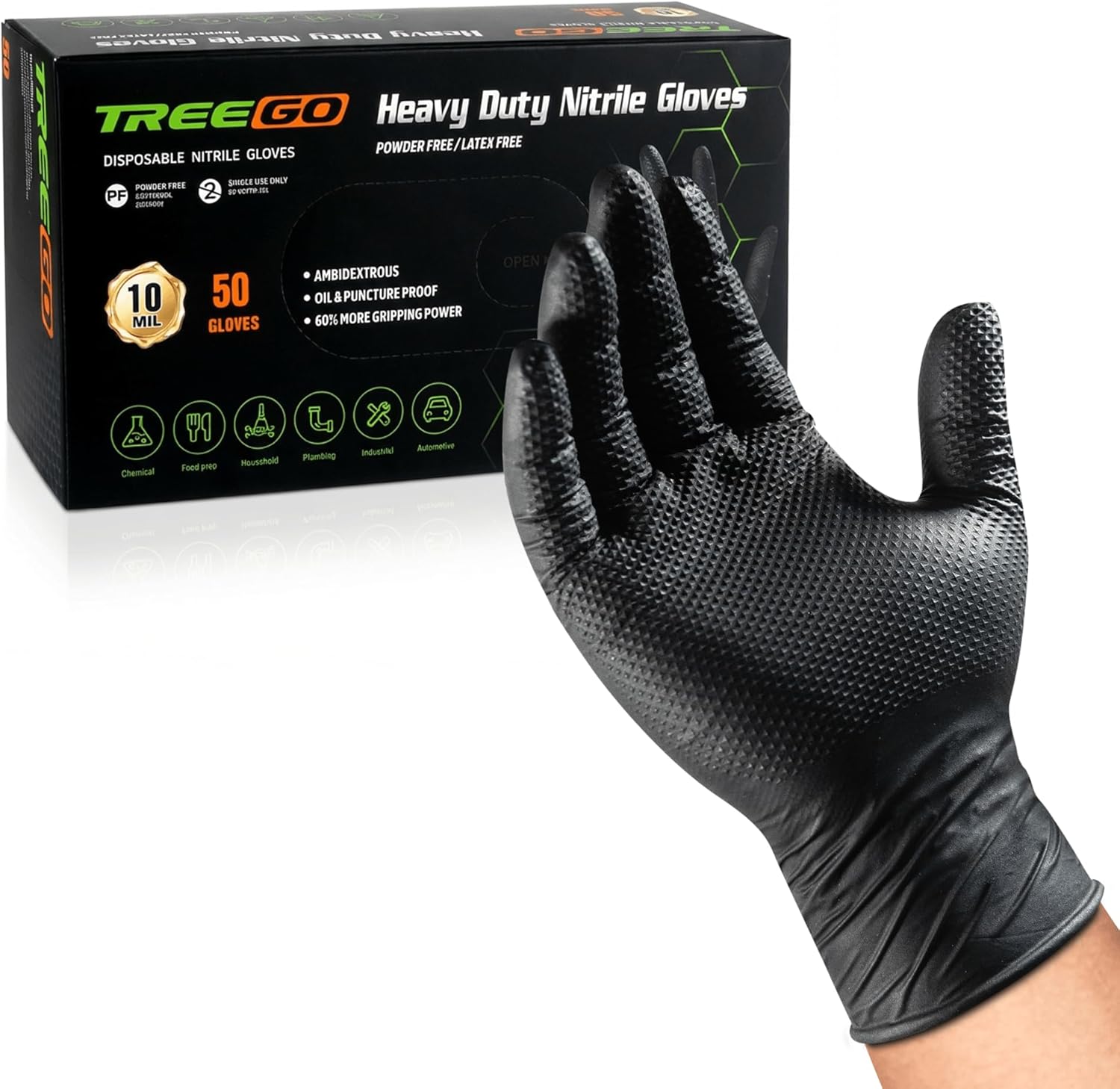 10 Mil Nitrile Gloves Large -  - Disposable Gloves Nitrile 评论和价格