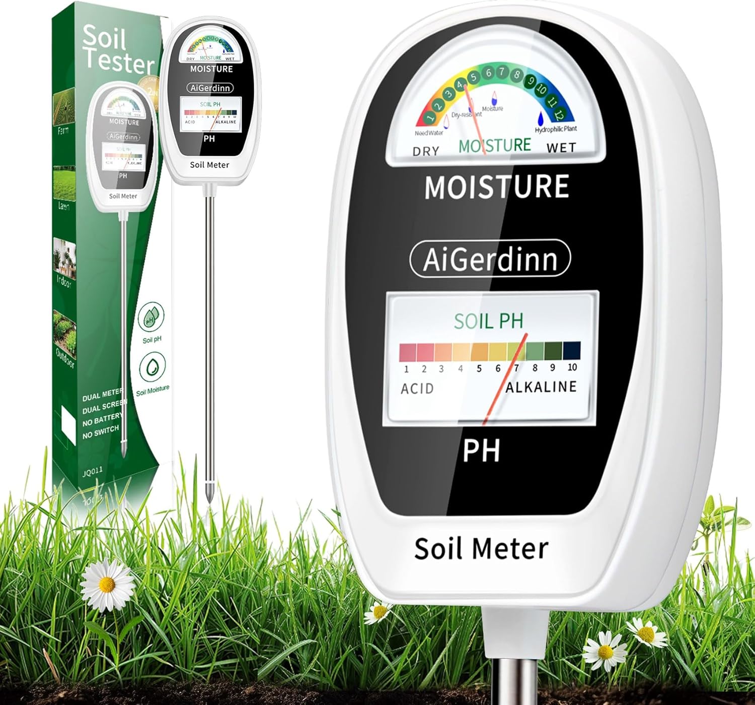 2-in-1 Soil Moisture & pH Mete - Ph Meter 评论和价格