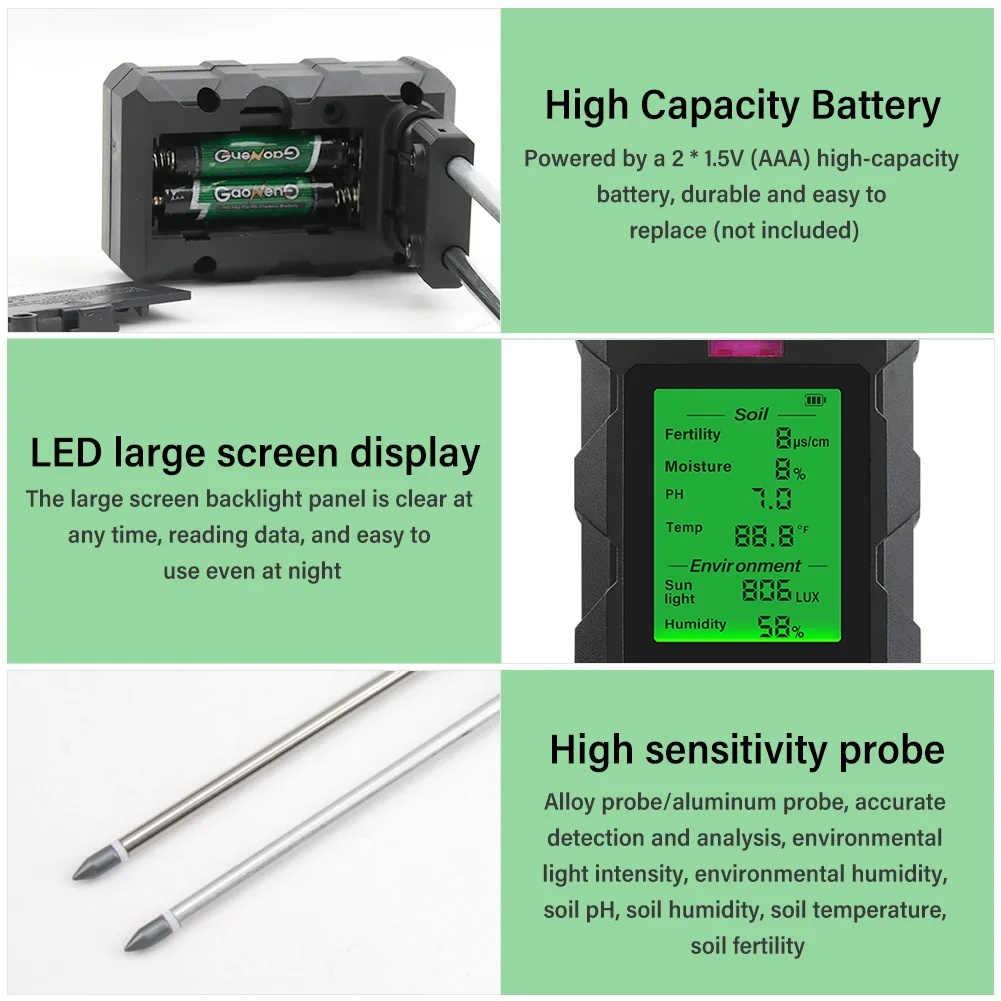 ST03 Six-in-One Soil Tester Mo - Ph Meter 评论和价格