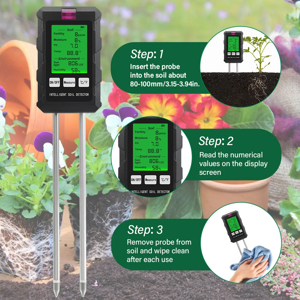ST03 Six-in-One Soil Tester Mo - Ph Meter 评论和价格