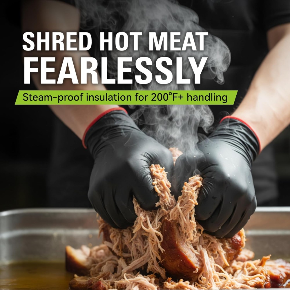BBQ Gloves, 6 Heat Resistant C - Disposable Gloves Nitrile 评论和价格