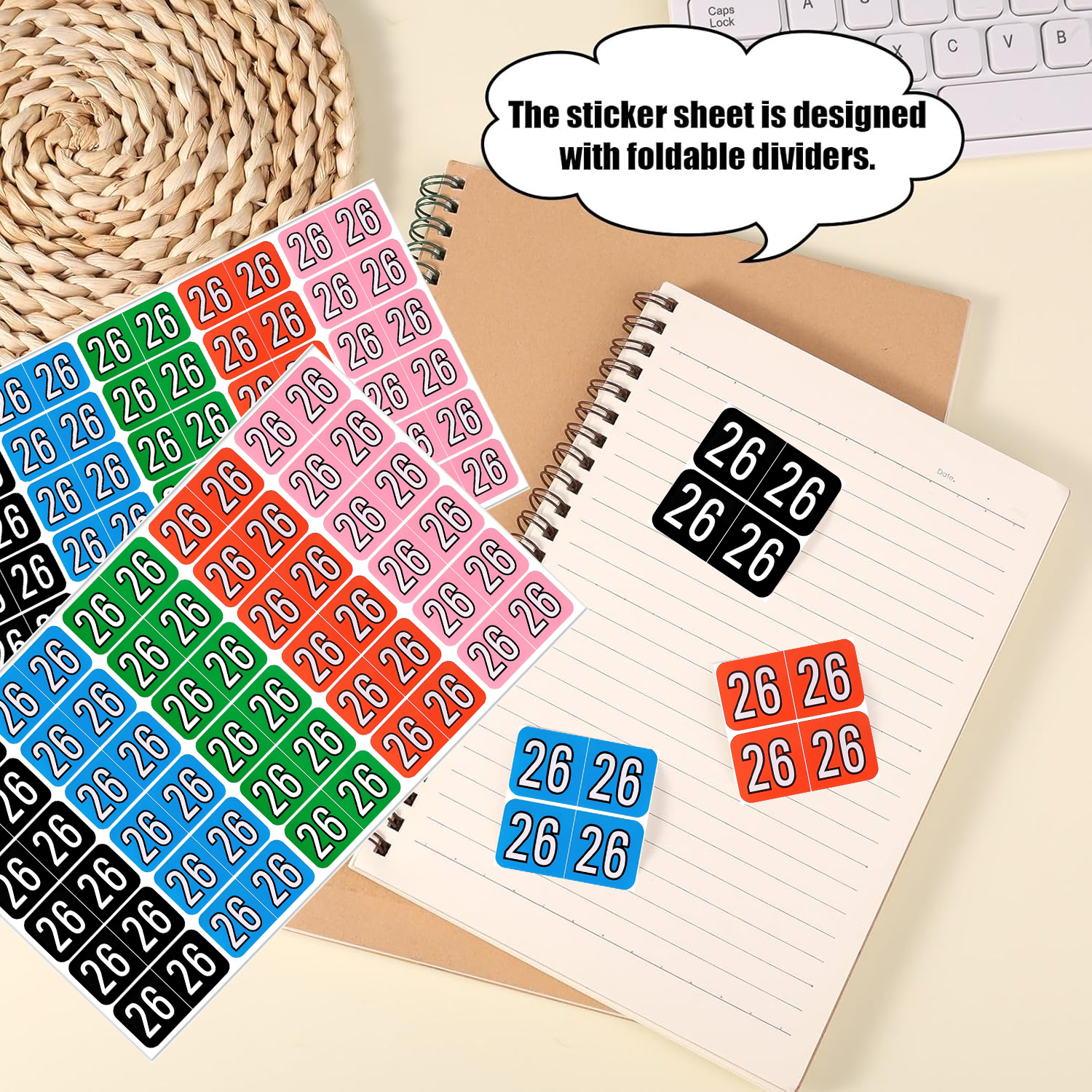 120/240pcs 2026 Year Stickers, - Medical Label 评论和价格